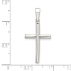 Sophia Jewelers 925 Sterling Silver Polished Cross Pendant with Anti-Tarnish 3D Design
