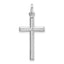 Sterling Silver Rhodium Plated Polished Cross Charm
