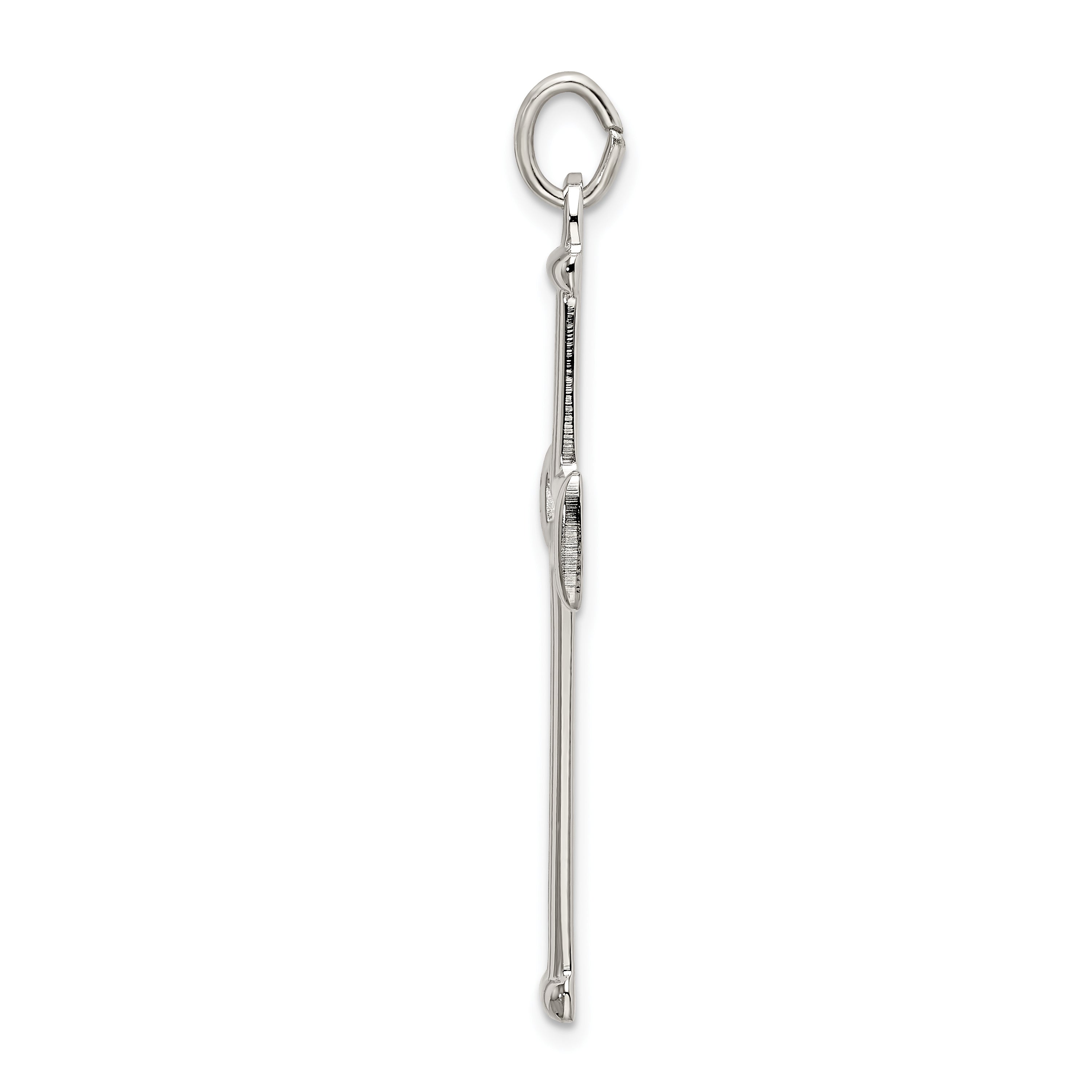 Sophia Jewelers Sterling Silver Cross Pendant with Polished Satin Finish