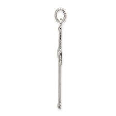 Sophia Jewelers Sterling Silver Cross Pendant with Polished Satin Finish