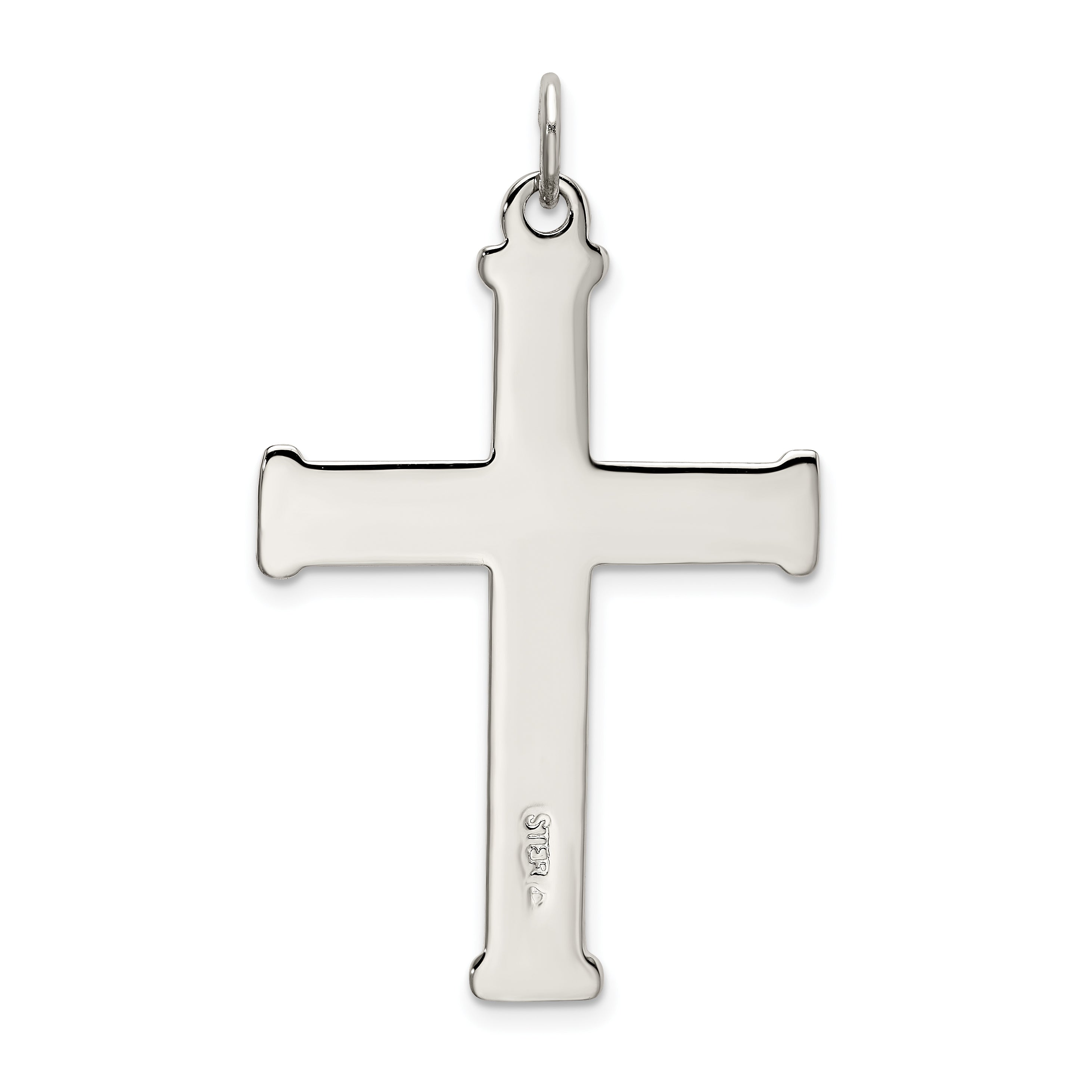 Sophia Jewelers Sterling Silver Cross Pendant with Polished Satin Finish