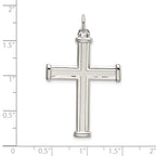 Sophia Jewelers Sterling Silver Cross Pendant with Polished Satin Finish