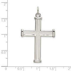 Sophia Jewelers Sterling Silver Cross Pendant with Polished Satin Finish