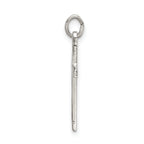 Sterling Silver Cross Pendant with Polished Satin Platinum Finish