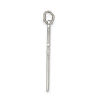 Sterling Silver 925 Cross Pendant with Platinum Plating and Diamond-Cut Finish