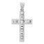 Sterling Silver Rhodium-plated Polished Cross Pendant