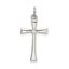 Sterling Silver Polished CZ Cross Pendant