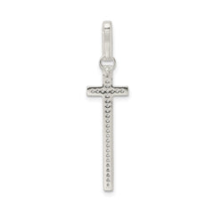 Sophia Jewelers 925 Sterling Silver CZ Cross Pendant Polished Elegance