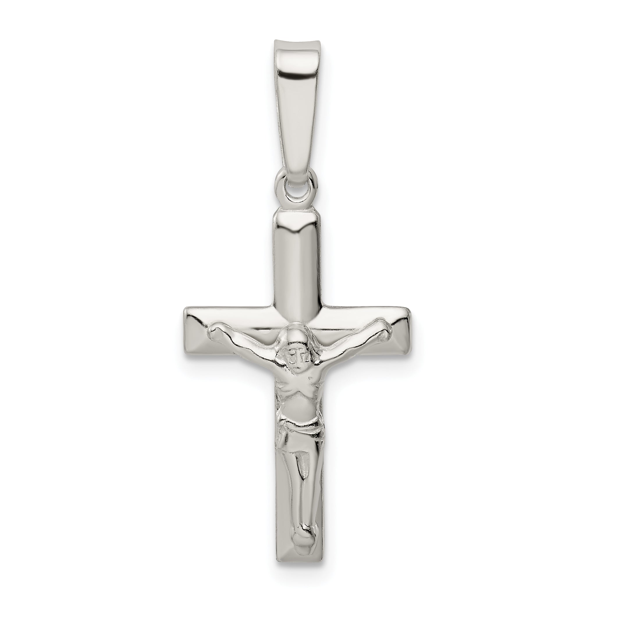 Sterling Silver Polished Crucifix Pendant Main image
