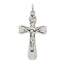 Sterling Silver Satin and D/C INRI Crucifix Pendant