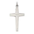 Sophia Jewelers Sterling Silver Two-Tone INRI Crucifix Pendant with Polished Textured Finish