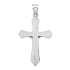 Sterling Silver 925 INRI Crucifix Pendant with Rhodium Plated Polished Finish