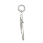 Sterling Silver 925 Polished INRI Crucifix 3D Charm Pendant