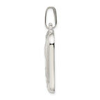 Sterling Silver 925 Hail Mary Reversible Pendant with Polished Satin Finish