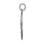 Sterling Silver 925 Antiqued Guadalupe Pendant with Satin Finish
