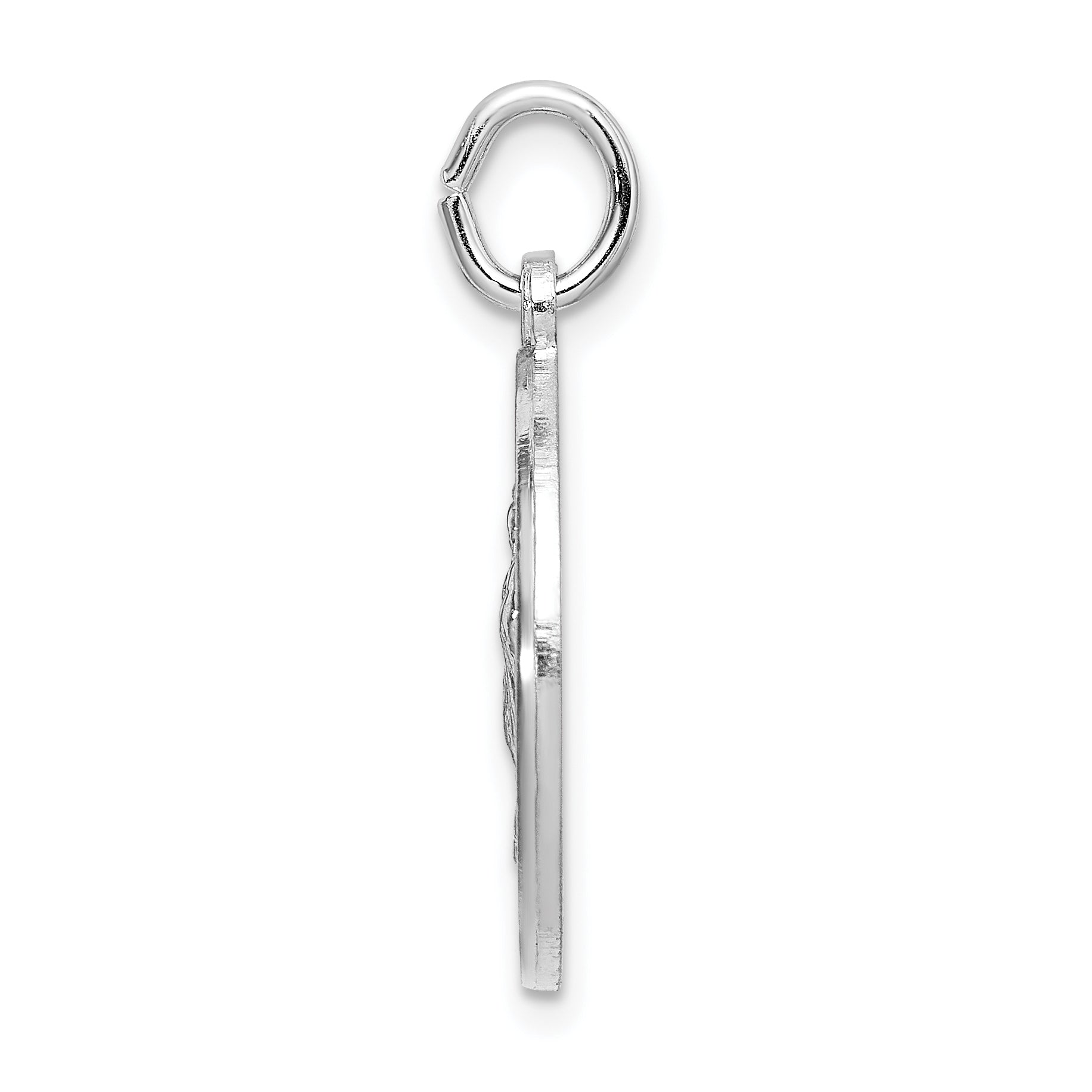 Sterling Silver 925 Guadalupe Medal Pendant Polished Rhodium-Plated Elegant Secondary image