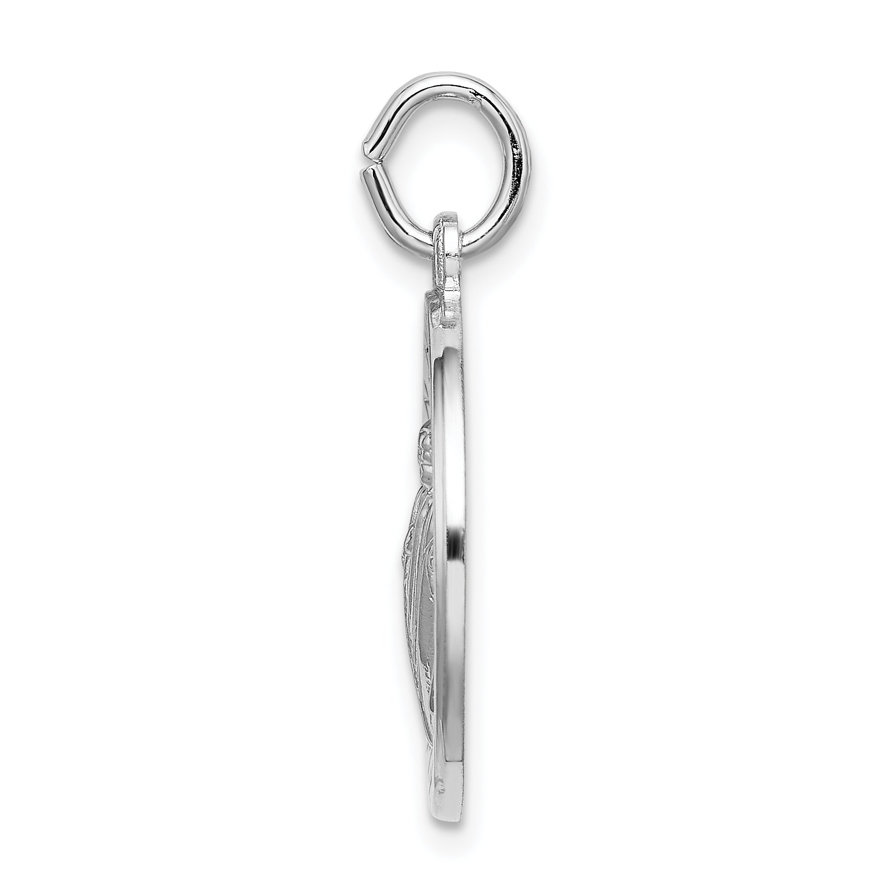 Sophia Jewelers 925 Sterling Silver St. Jude Rhodium-Plated Polished Pendant