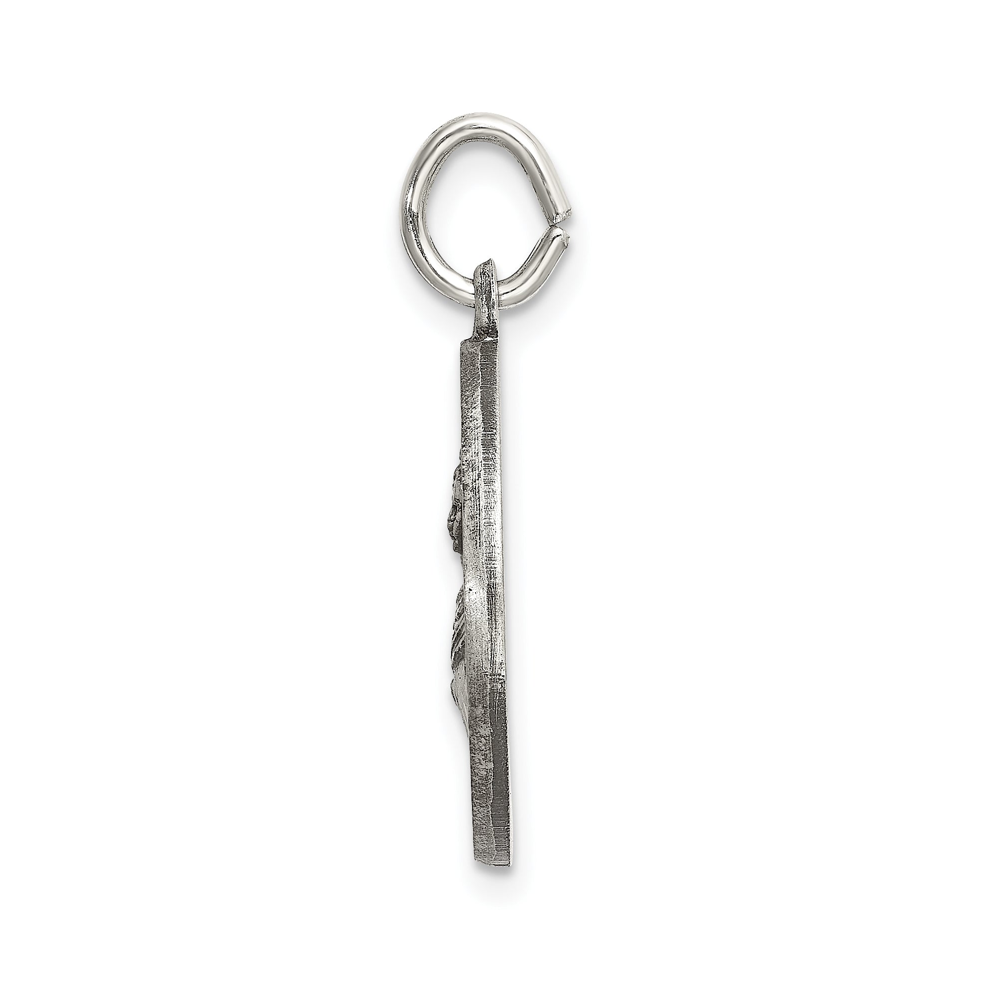 Antiqued Sterling Silver St. Lucy Pendant with Satin Finish