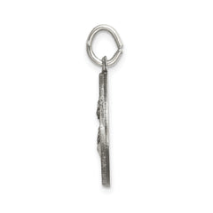 Antiqued Sterling Silver St. Lucy Pendant with Satin Finish