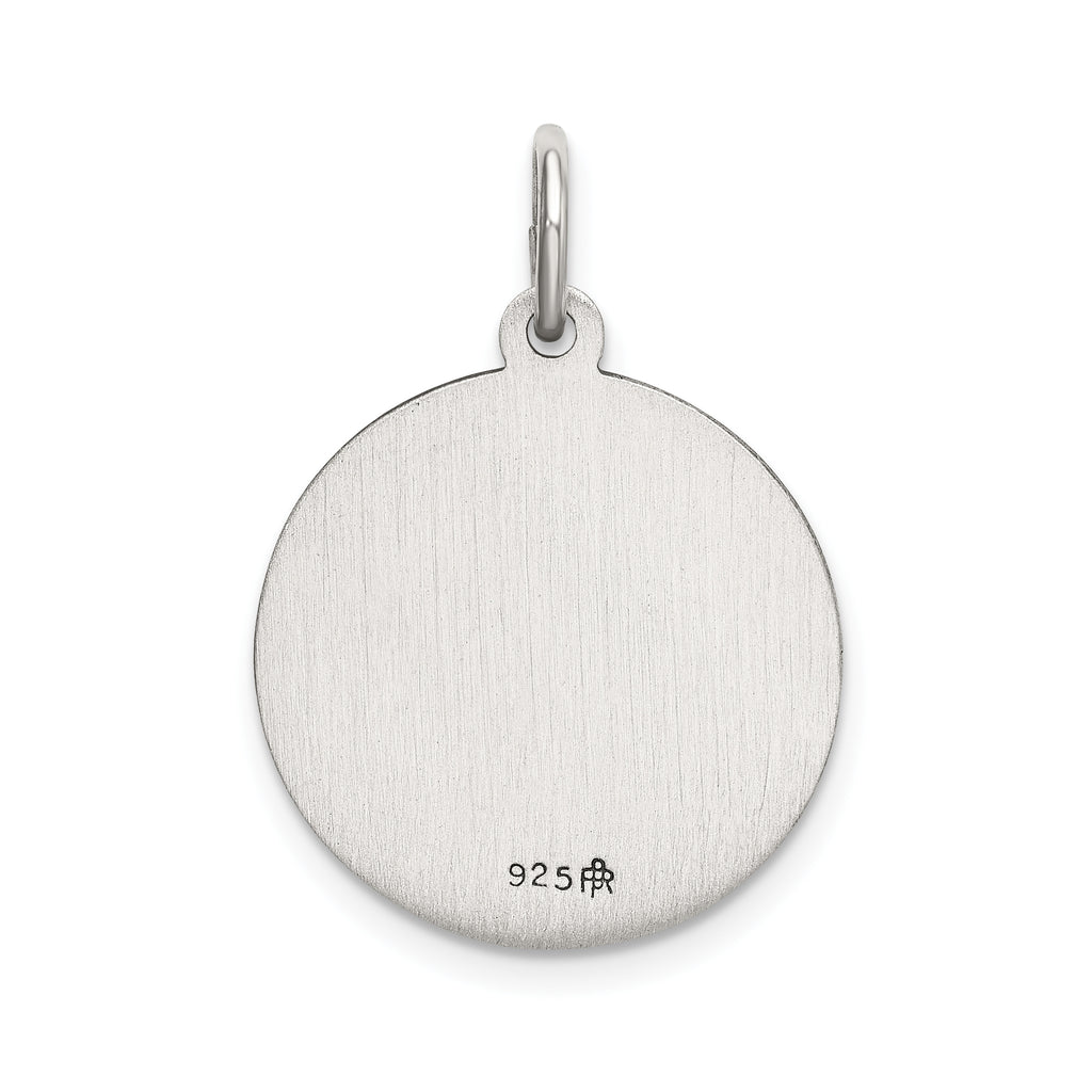 Antiqued Sterling Silver St. Lucy Pendant with Satin Finish