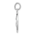 Sterling Silver 925 Polished St. Lucy Pendant with Rhodium Plating