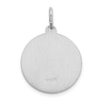 Sterling Silver 925 Polished St. Lucy Pendant with Rhodium Plating
