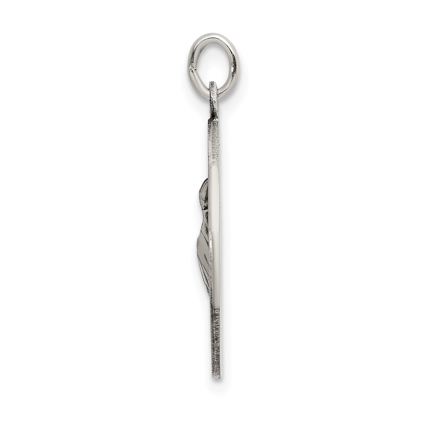 Sterling Silver Spanish St. Anthony Pendant with Antiqued Satin Finish