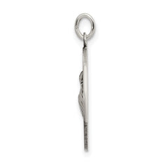 Sterling Silver Spanish St. Anthony Pendant with Antiqued Satin Finish