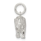 Sophia Jewelers 925 Sterling Silver 3D Elephant Charm with Anti-Tarnish Finish