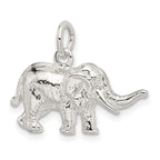 Sophia Jewelers 925 Sterling Silver 3D Elephant Charm with Anti-Tarnish Finish