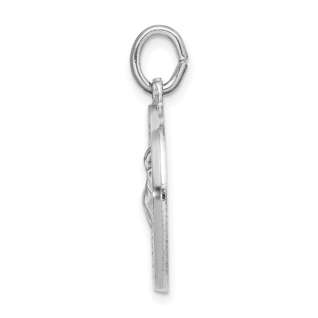 Sterling Silver 925 St. Anthony Medal Pendant with Rhodium Polish