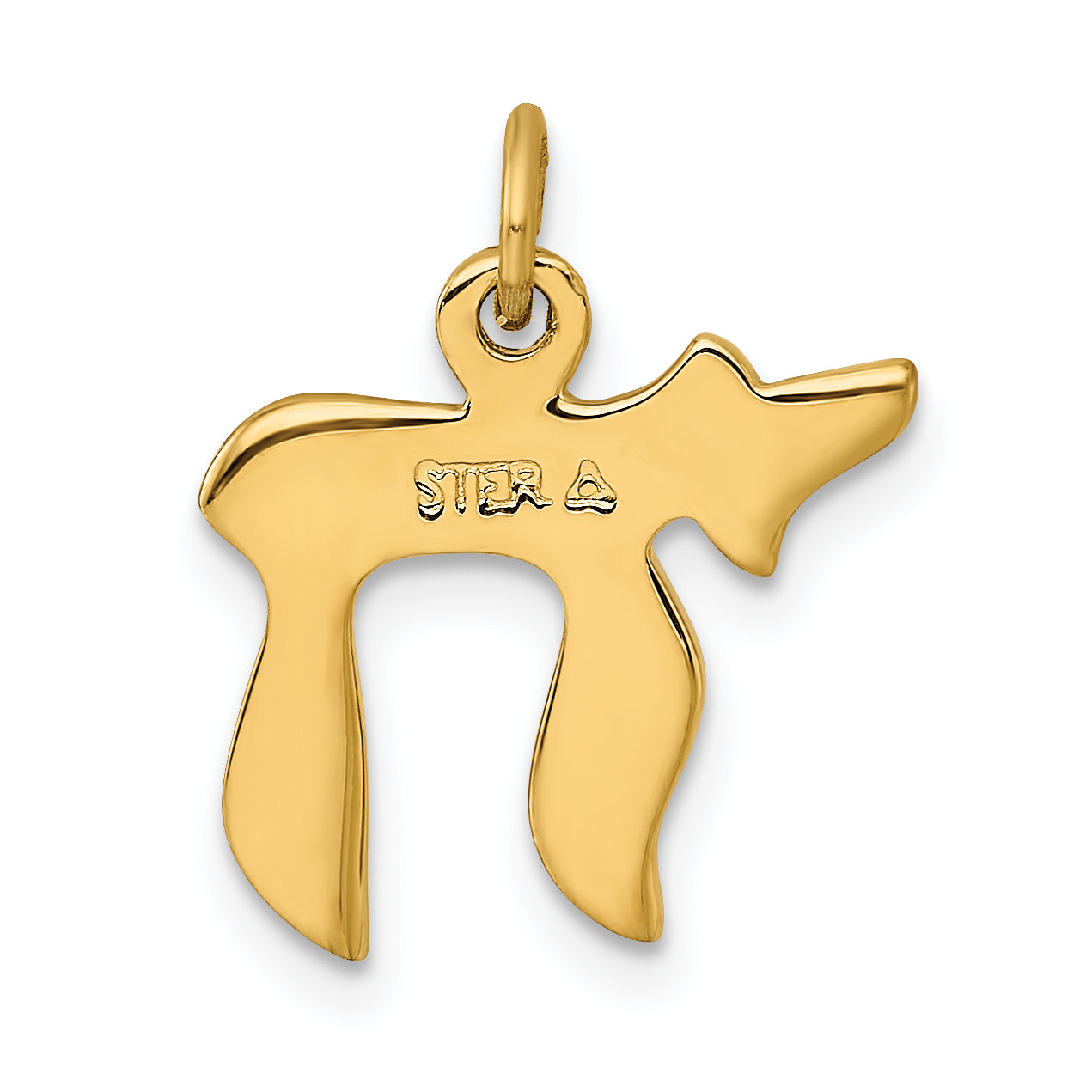 Sterling Silver Gold-Plated Chai Pendant with Polished Finish