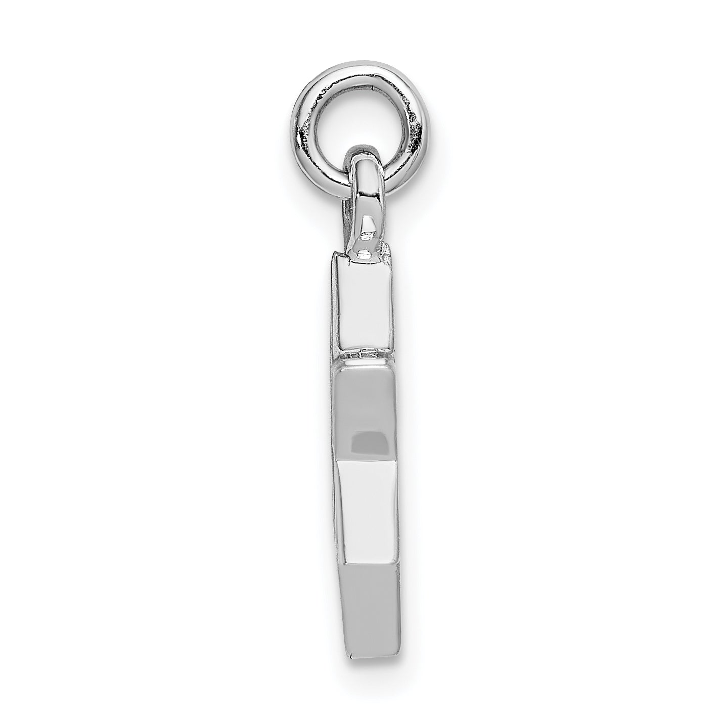 Sterling Silver Rhodium-Plated Star of David Pendant with Polished Finish