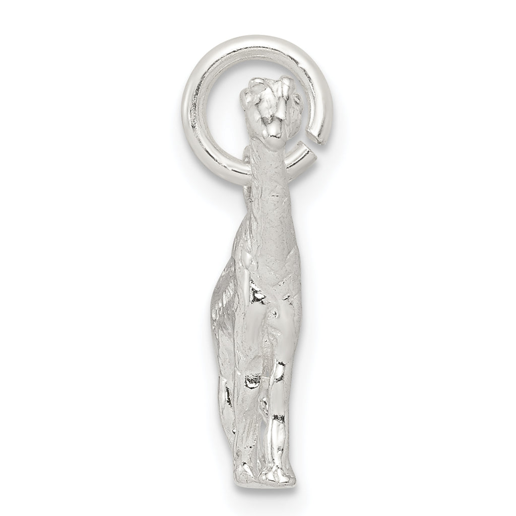 Sophia Jewelers 925 Sterling Silver 3D Giraffe Charm with Polished Finish