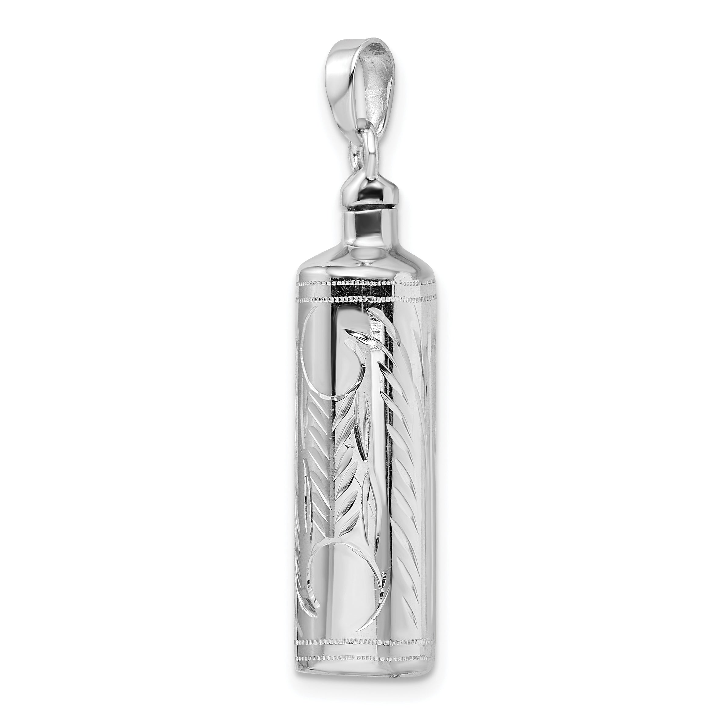 Sterling Silver 925 Ash Holder Pendant with Rhodium Plating Polished Finish Secondary image