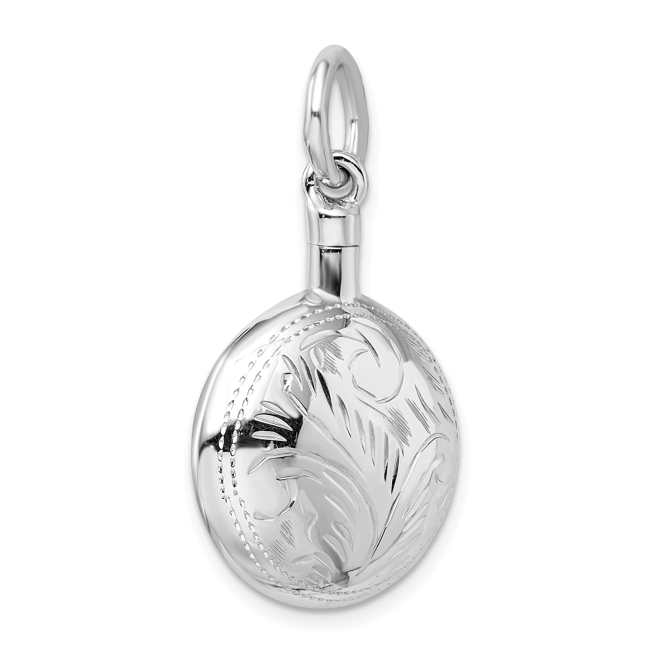 Sterling Silver 925 Ash Holder Pendant with Rhodium Polished Finish Secondary image