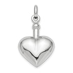 Sterling Silver RH-plated Polished Screw Top Ash Holder Pendant