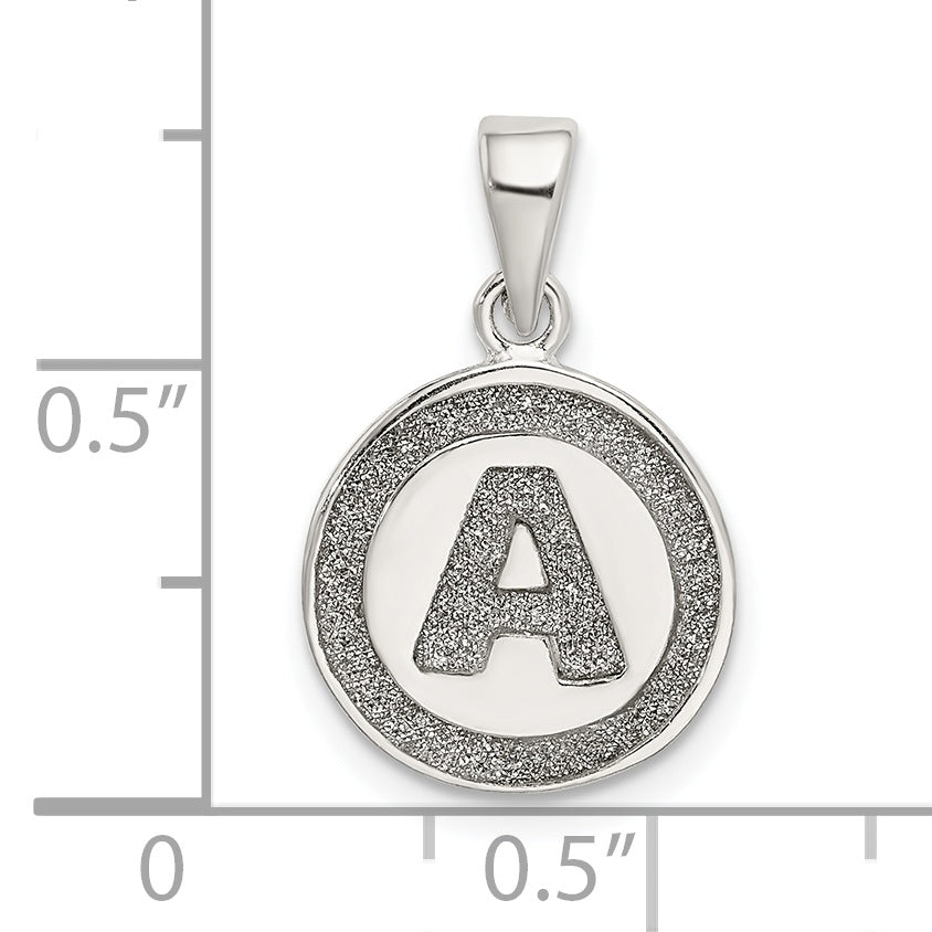 Sophia Jewelers Sterling Silver Enamel Glitter Circle Pendant