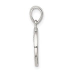 Sophia Jewelers Sterling Silver Glitter Enamel C Circle Pendant