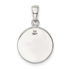 Sophia Jewelers Sterling Silver Glitter Enamel C Circle Pendant