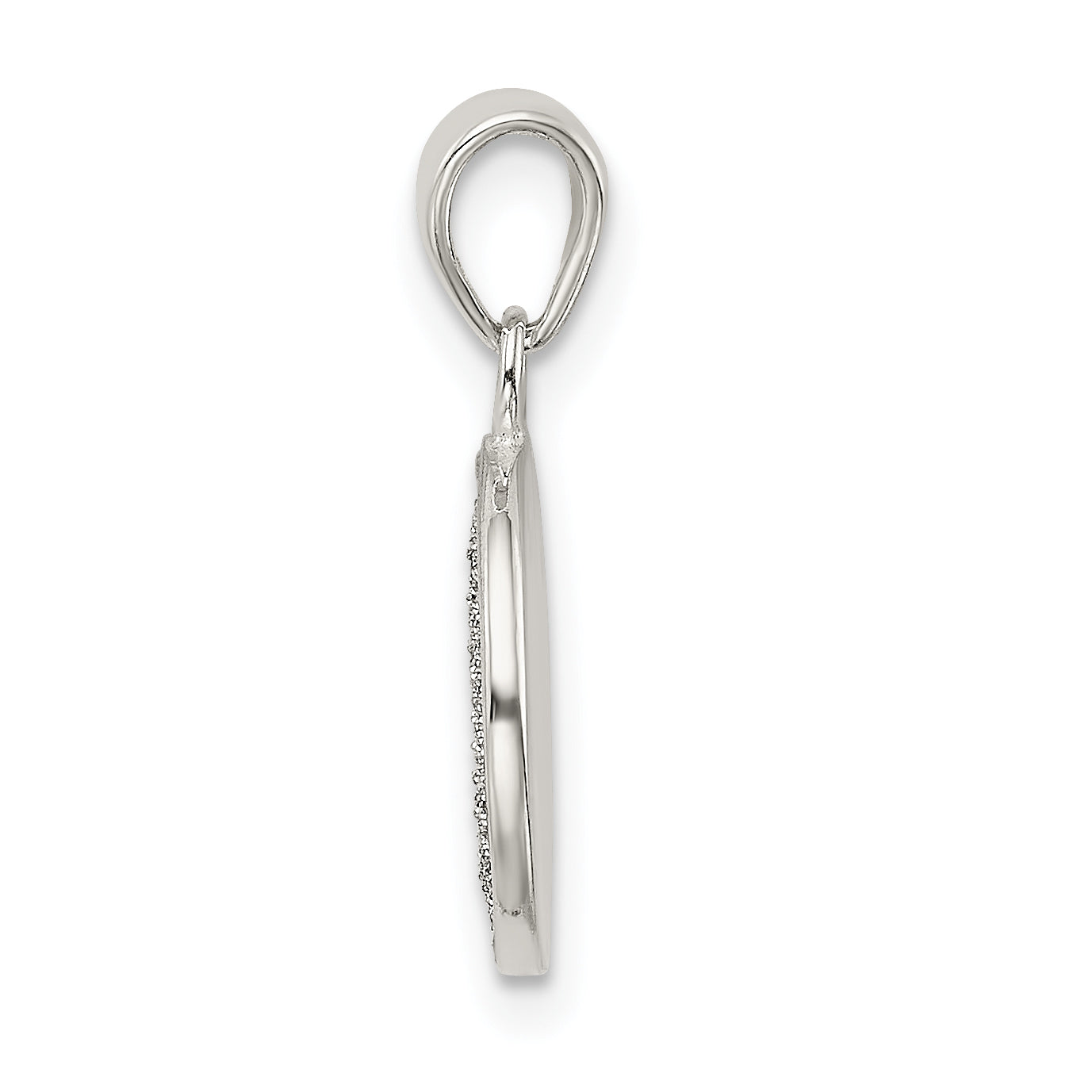 Sophia Jewelers 925 Sterling Silver Glitter Enamel Circle Pendant