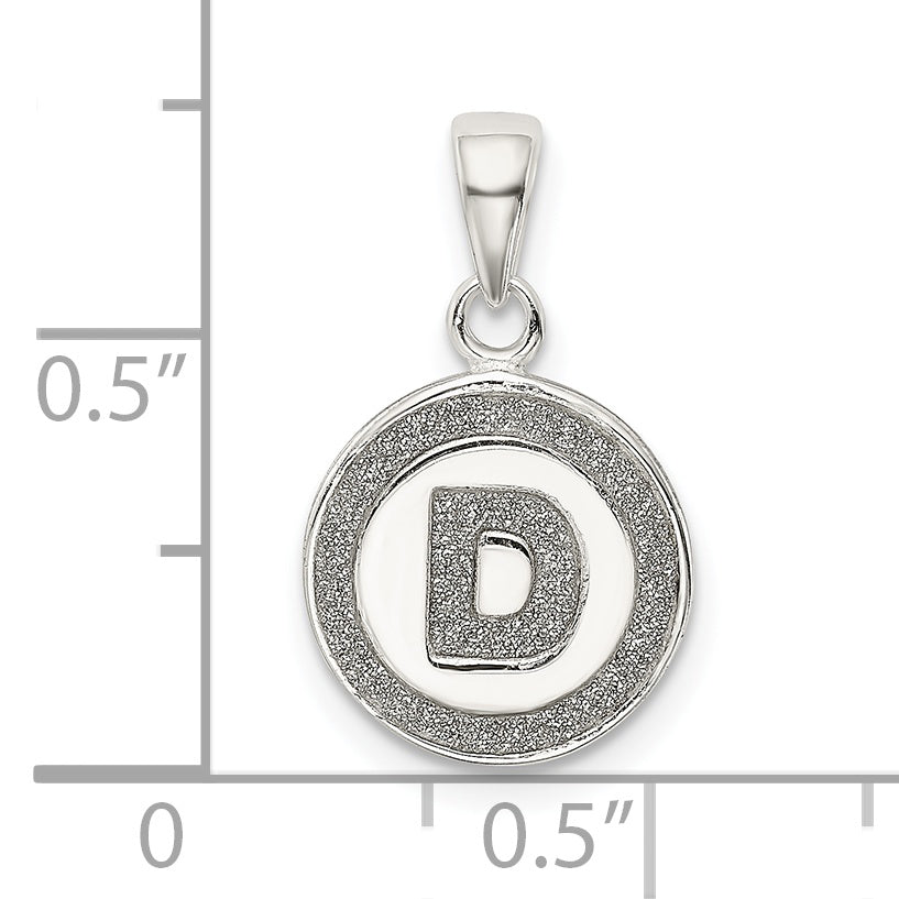 Sophia Jewelers 925 Sterling Silver Glitter Enamel Circle Pendant
