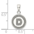 Sophia Jewelers 925 Sterling Silver Glitter Enamel Circle Pendant