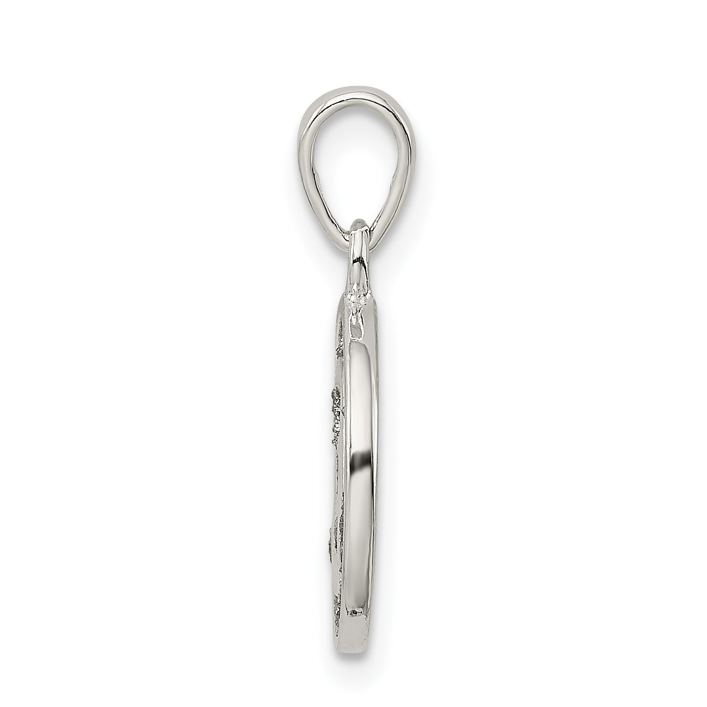 Sophia Jewelers 925 Sterling Silver Glitter Enamel E Pendant