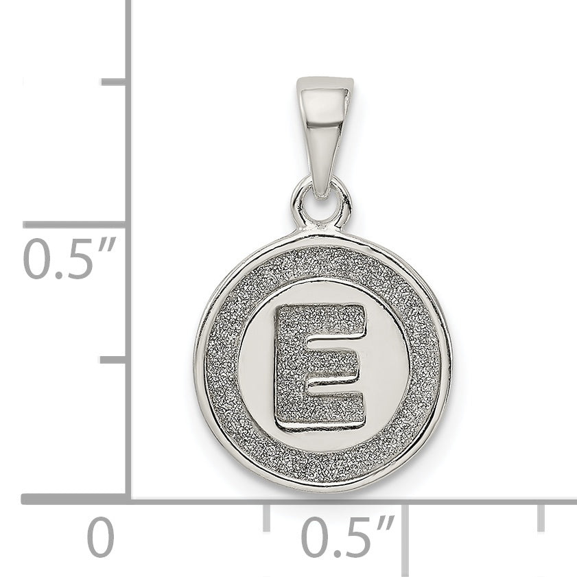 Sophia Jewelers 925 Sterling Silver Glitter Enamel E Pendant
