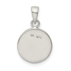 Sophia Jewelers Sterling Silver Enamel Glitter Letter H Circle Pendant