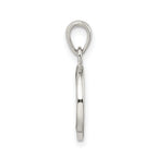 Sterling Silver 925 Enamel Glitter Pendant Elegant Polished Finish