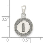Sterling Silver 925 Enamel Glitter Pendant Elegant Polished Finish