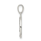Sophia Jewelers 925 Sterling Silver Glitter Enamel J Pendant Polished Finish