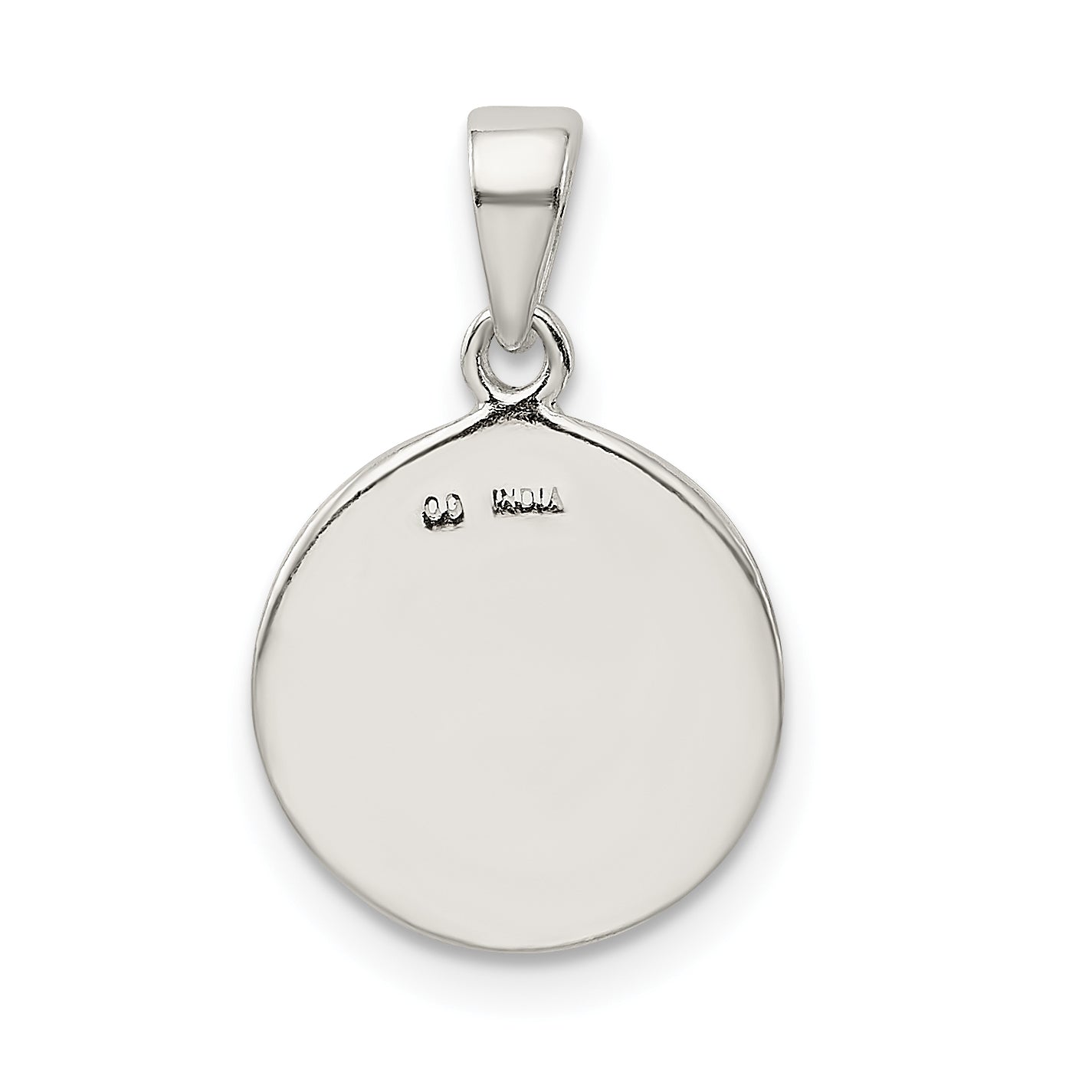 Sophia Jewelers 925 Sterling Silver Glitter Enamel J Pendant Polished Finish